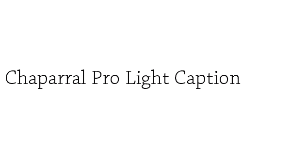 Chaparral Pro Light Caption
